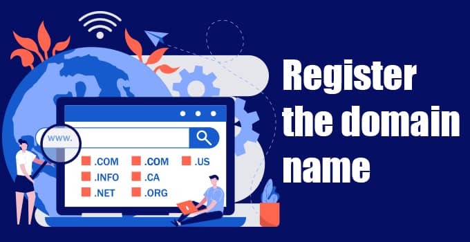 Register the domain name