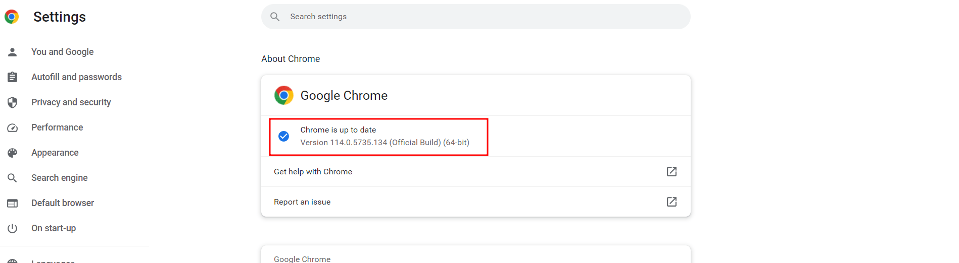 Update the Browser to the Latest Version - Google Chrome