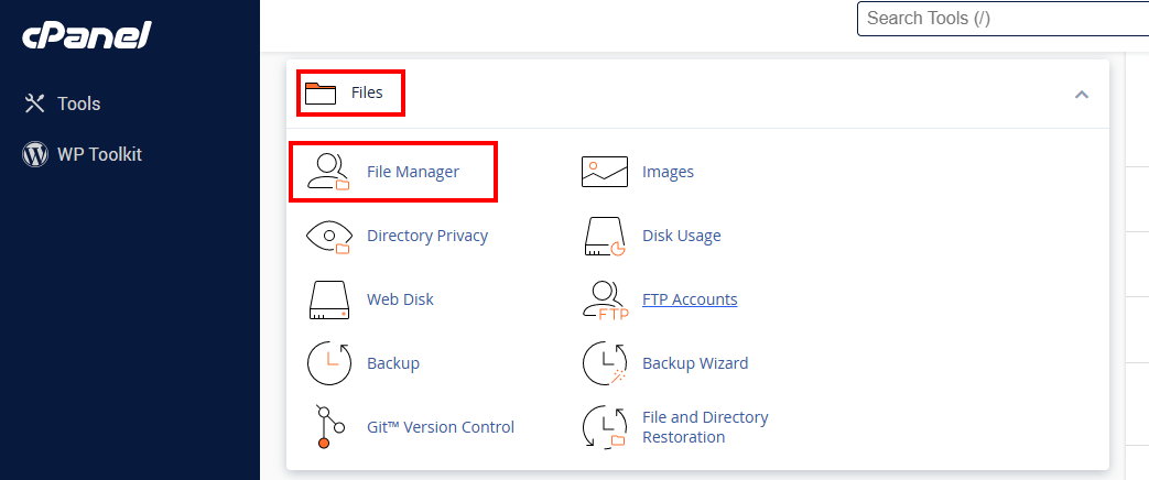 cpanel file manager