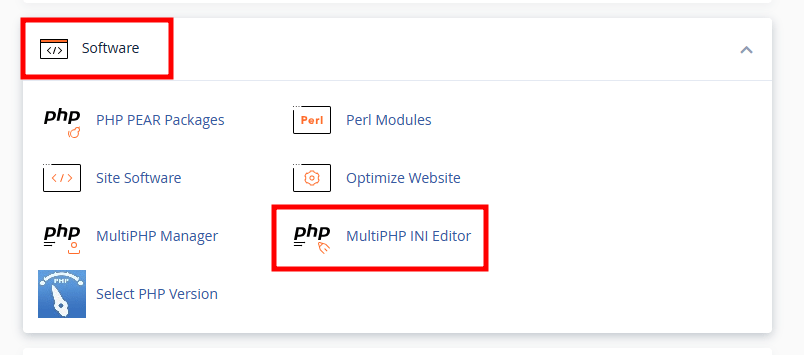 cpanel multiphp ini