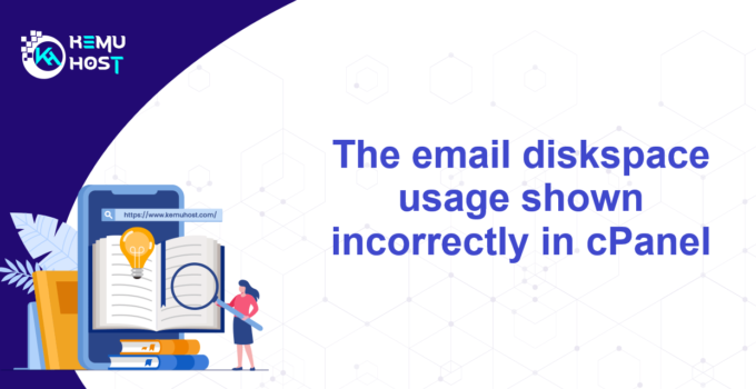 email diskspace usage shown incorrectly in cPanel