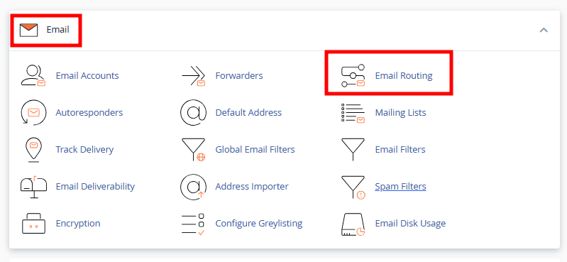 cpanel email routing