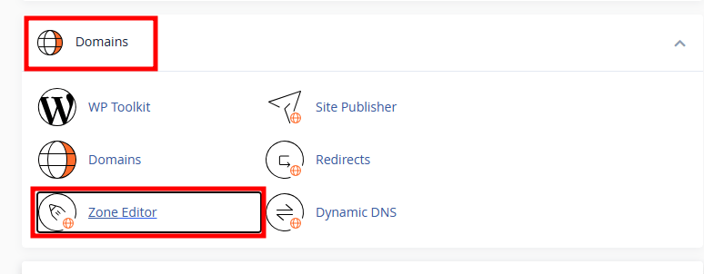 cpanel zone editor