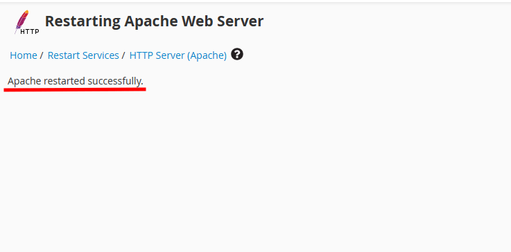 whm apache restarted