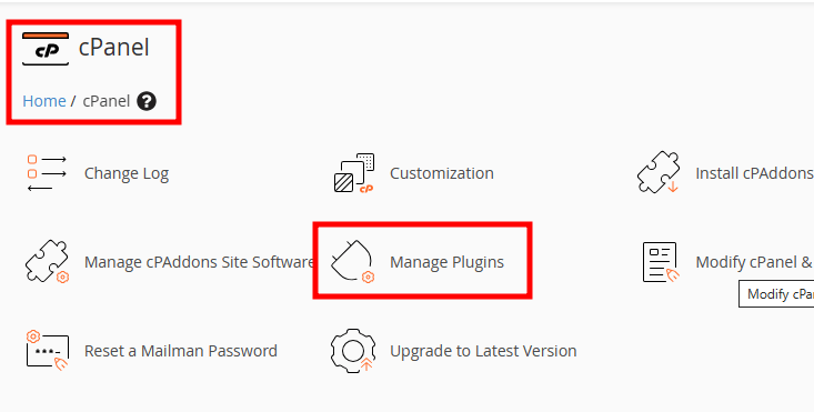 whm manage plugins