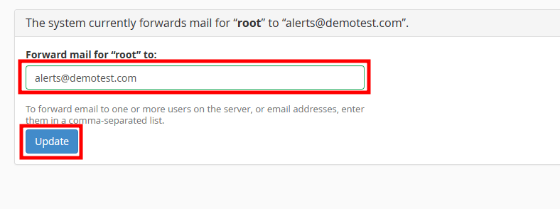 whm system mails root