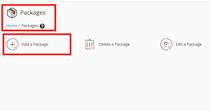 whm create new package
