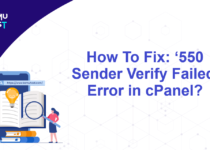 550 Sender Verify Failed Error in cPanel