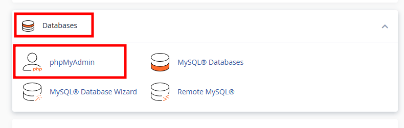cpanel phpmyadmin