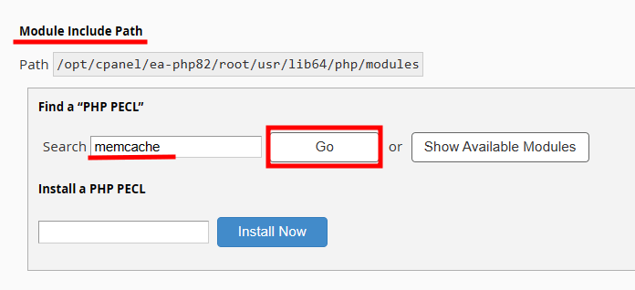 whm search memcache