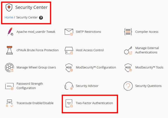 whm two-factor authentication