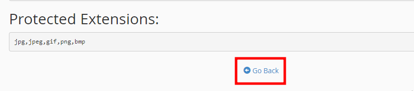 cpanel hotlink goback
