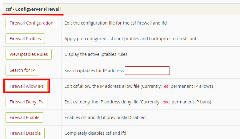 whm csf allow ip